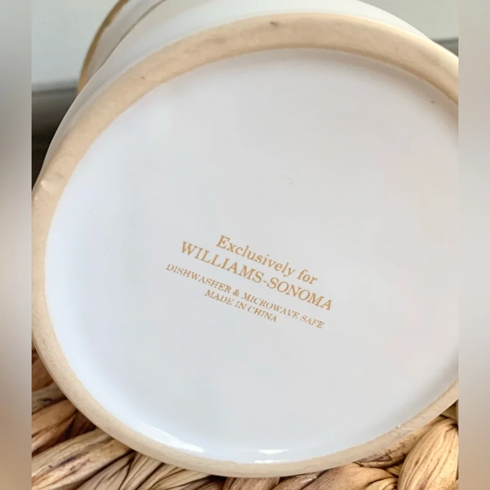 2-Williams Sonoma Initial monogram K Coffee Mug